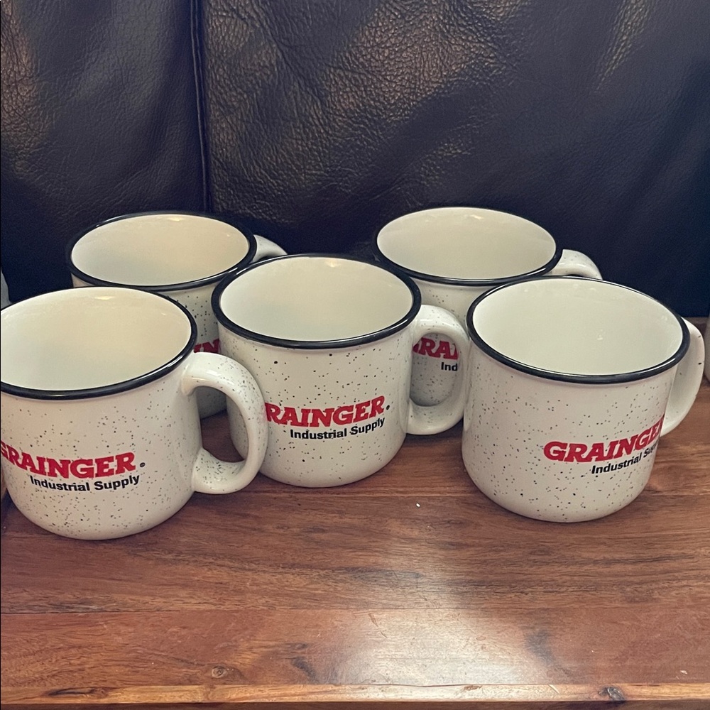 Speckled soup mugs set of five  - Grainger